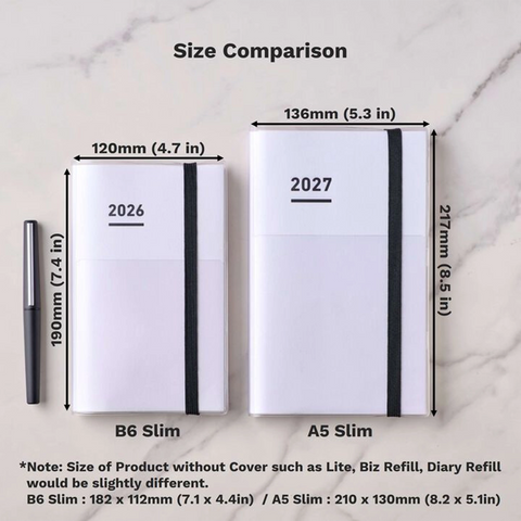 Agenda Jibun Techo DAYs B6 Slim 2027 Gris