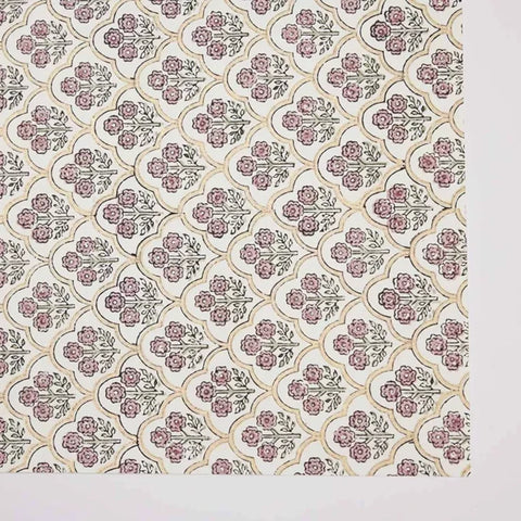 Papel regalo algodón 50x70cm - Trellis Pink Earth