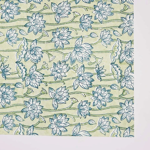Papel regalo algodón 50x70cm - Lotus Indigo