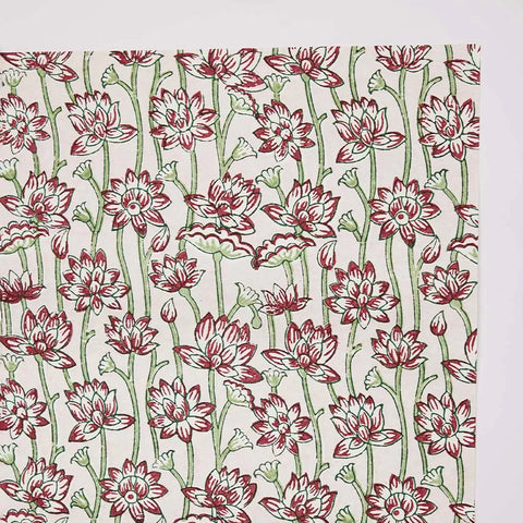 Papel regalo algodón 50x70cm - Lotus Cherry
