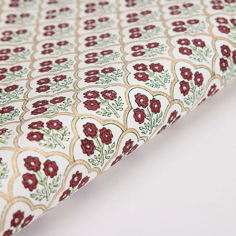Papel regalo algodón 50x70cm - Trellis Cherry