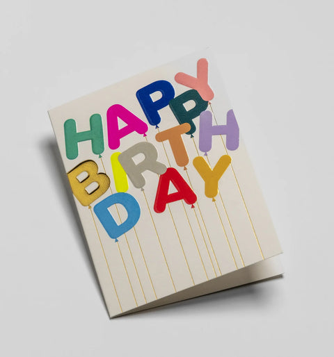 Tarjeta Pequeña - Globos de cumpleaños
