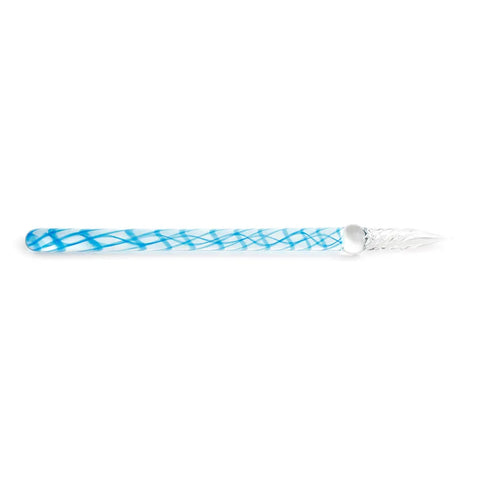 Pluma de cristal - Líneas azul claro