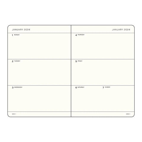 Leuchtturm1917 - Agenda 2024 A5 Semana Vista