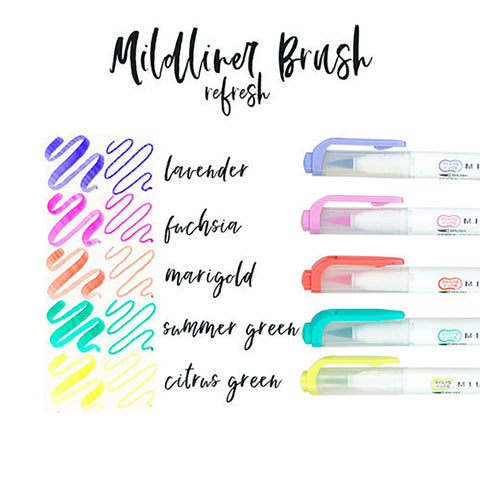 Rotuladores Mildliner Pincel Refresh