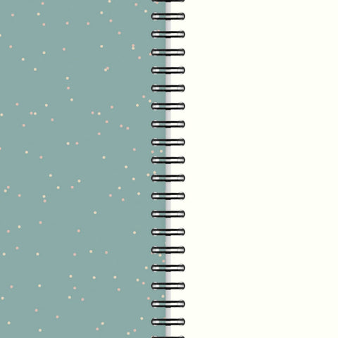 Libreta A4 de anillas - Puntos fondo azul