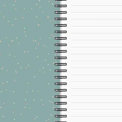 Libreta A4 de anillas - Puntos fondo azul