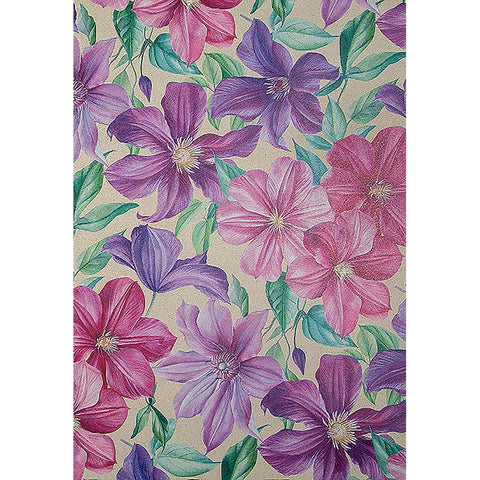 Papel regalo kraft Flores 50x70cm