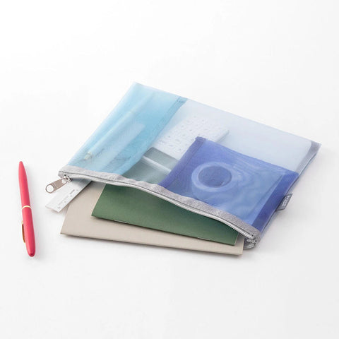 Estuche de malla con bolsillos B6 17x22cm - Midori