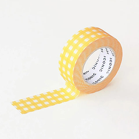 Washi tape 15mmx10m - Gingham Banana