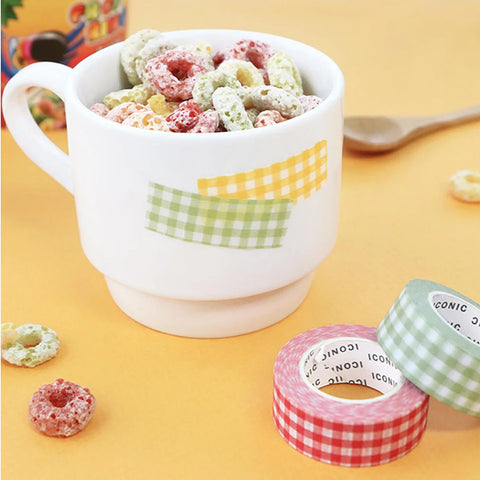 Washi tape 15mmx10m - Gingham Banana
