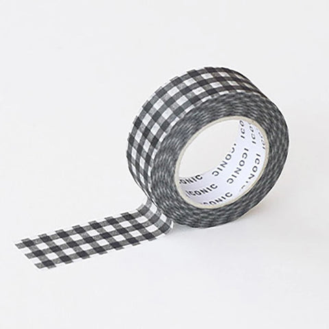 Washi tape 15mmx10m - Gingham Blackberry