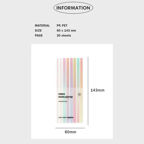 Subrayador y marcapáginas adhesivo Iconic - Modelo Garden