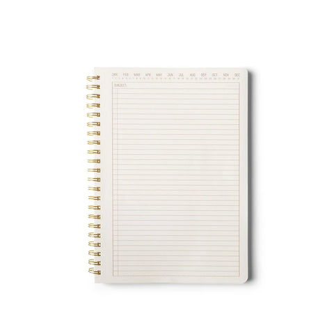 Cuaderno de anillas A5 - Calendario perpetuo - Varios colores