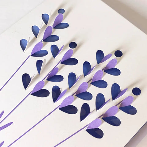 Tarjeta desplegable - Lavanda