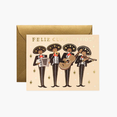 Tarjeta Felicitación Cumpleaños - Mariachis