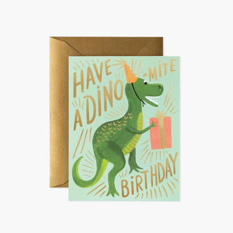 Tarjeta Felicitación Cumpleaños - Dinomita