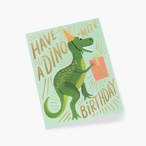 Tarjeta Felicitación Cumpleaños - Dinomita