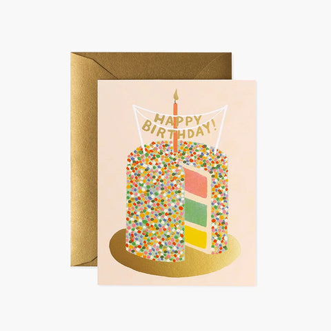Tarjeta Felicitación cumpleaños - Layer Cake