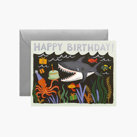 Tarjeta Felicitación Cumpleaños - Tiburón