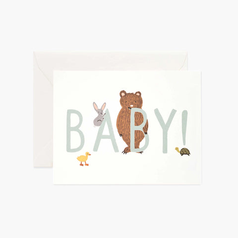 Tarjeta Felicitación Nacimiento - Baby Mint