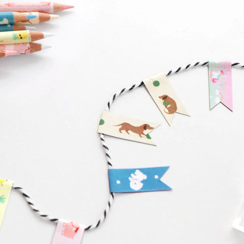 Washi tape 15mmx10m - Perro salchicha