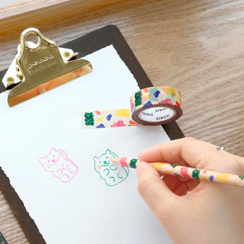 Washi tape 15mmx10m - Jelly bean
