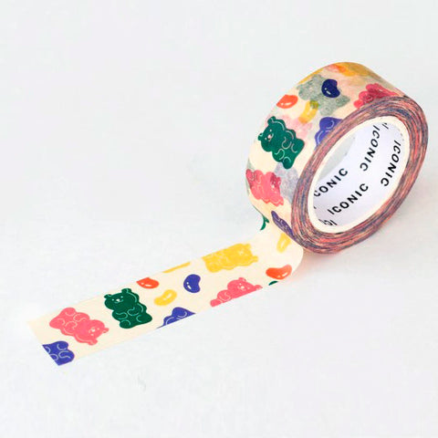 Washi tape 15mmx10m - Jelly bean