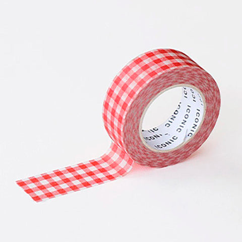 Washi tape 15mmx10m - Gingham Cherry