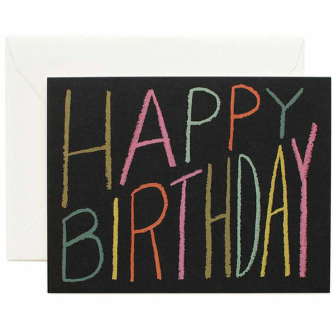Tarjeta Felicitación Cumpleaños - Letras