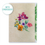 Tarjeta Felicitación con Bordado - Varias flores