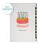 Tarjeta Felicitación con Bordado - Tarta con velas