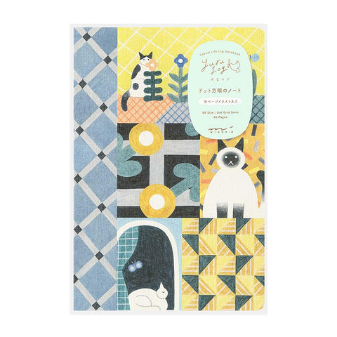 Libreta B6 Cat - Páginas con dibujos y malla de puntos