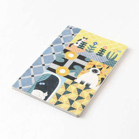 Libreta B6 Cat - Páginas con dibujos y malla de puntos