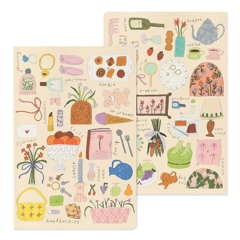 Libreta B6 My life - Páginas con dibujos y malla de puntos