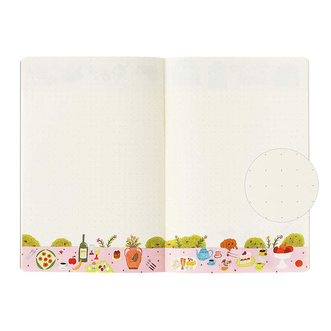 Libreta B6 My life - Páginas con dibujos y malla de puntos