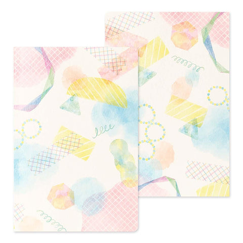 Libreta B6 Watercolor - Páginas con dibujos y malla de puntos