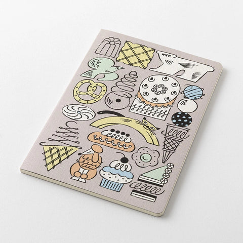 Libreta B6 Sweets and animals - Páginas con dibujos y malla de puntos