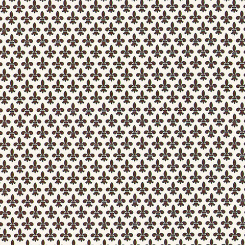 Papel regalo Flor de lis marrón - 50x70cm