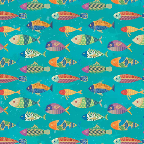 Papel regalo Peces 100x70cm