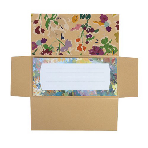 Sobre de regalo Billetero - Mix de flores fondo kraft