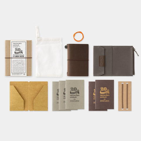 Traveler's Notebook Card Size Marrón - Set 20 aniversario