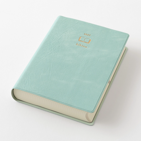 Agenda 2027 hibino Blue Green A6 - 2 páginas día Midori
