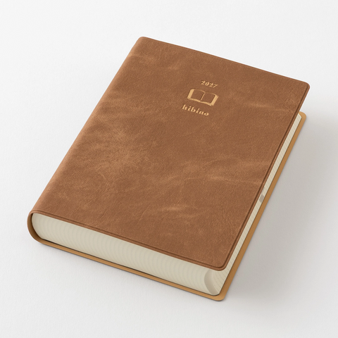 Agenda 2027 hibino Camel A6 - 2 páginas día Midori