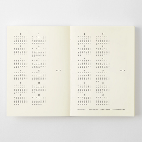 Planificador MD Notebook Diary A6 2027
