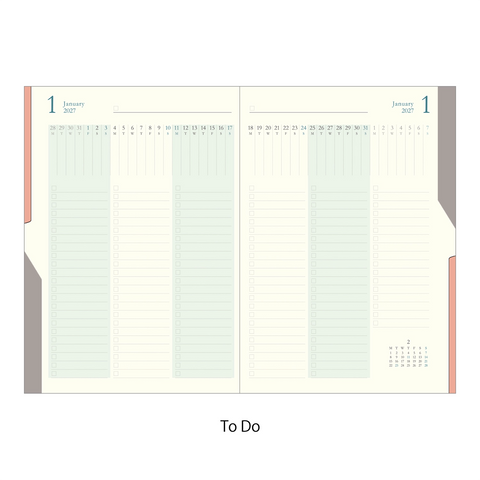 Agenda 2027 Double Schedule - Mensual & To Do