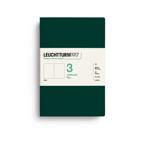 Jottbook Pur - Set de 3 - A5 Forest Green