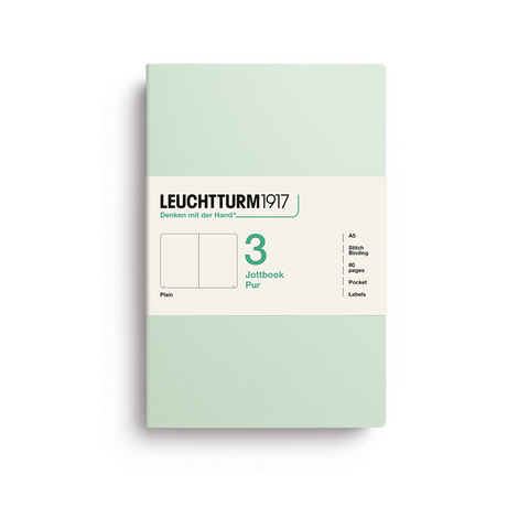 Jottbook Pur - Set de 3 - A5 Mint Green