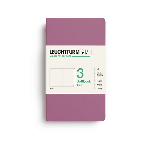 Jottbook Pur - Set de 3 - A6 Dusty Rose