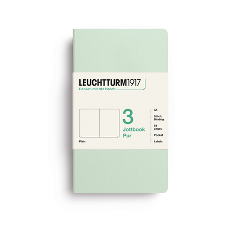 Jottbook Pur - Set de 3 - A6 Mint Green